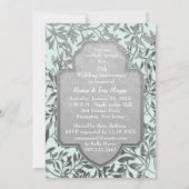 Leaves of Silver 25th Wedding Anniversary Invitation (Back)