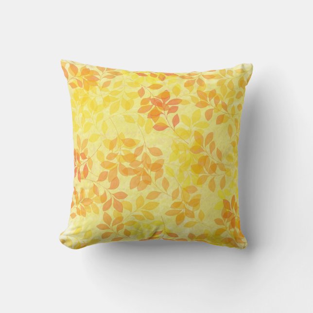 Leaves of Summer throw pillow. Pillow (Front)