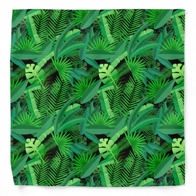 Leaves Of Tropical Palm Trees Bandana (Front)