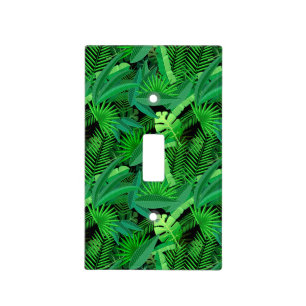 Leaves Of Tropical Palm Trees Light Switch Cover