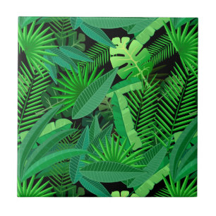 Leaves Of Tropical Palm Trees Tile