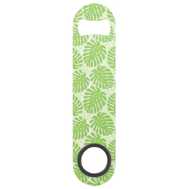 Leaves Of Tropical Plant - Monstera Pattern Bar Key (Front)