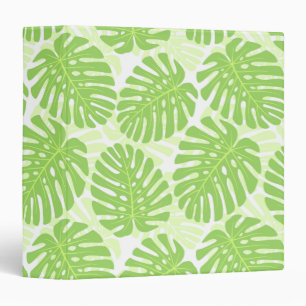 Leaves Of Tropical Plant - Monstera Pattern Binder