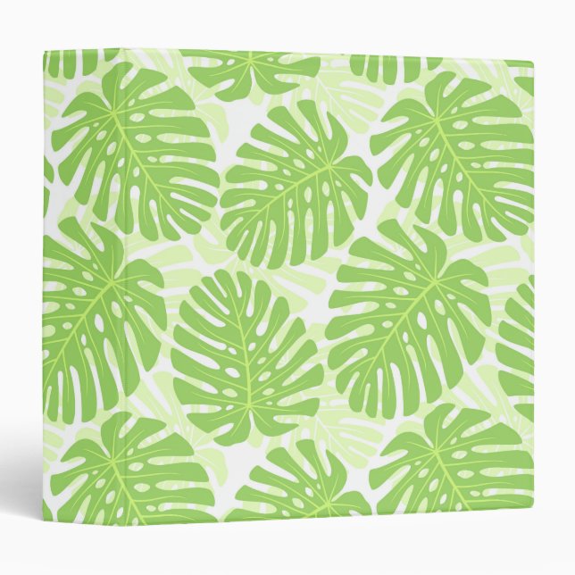 Leaves Of Tropical Plant - Monstera Pattern Binder (Front/Spine)