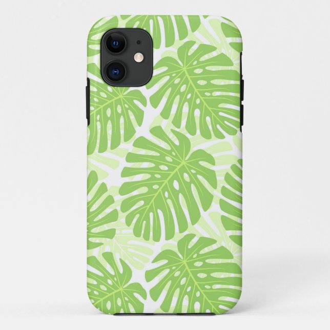 Leaves Of Tropical Plant - Monstera Pattern Case-Mate iPhone Case (Back)