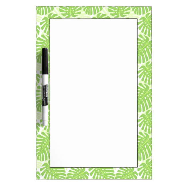Leaves Of Tropical Plant - Monstera Pattern Dry-Erase Board (Front)