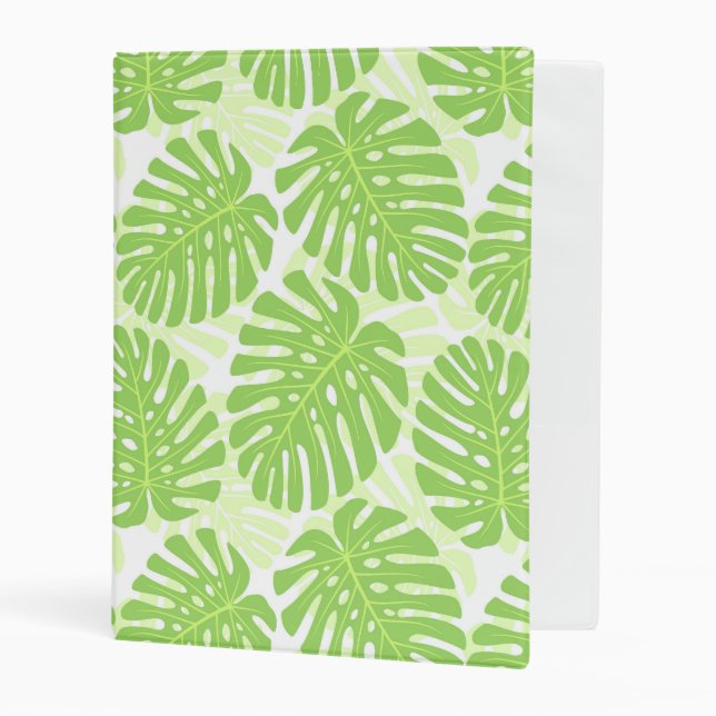 Leaves Of Tropical Plant - Monstera Pattern Mini Binder (Front/Inside)