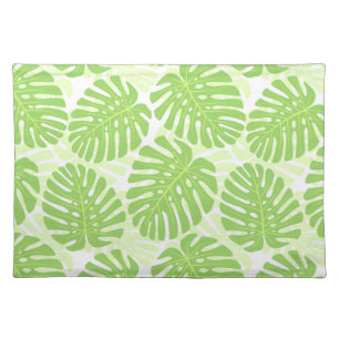 Leaves Of Tropical Plant - Monstera Pattern Placemat