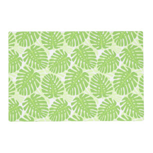Leaves Of Tropical Plant - Monstera Pattern Placemat