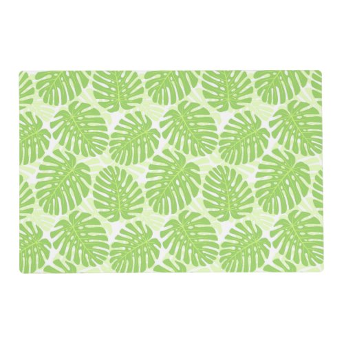 Leaves Of Tropical Plant _ Monstera Pattern Placemat