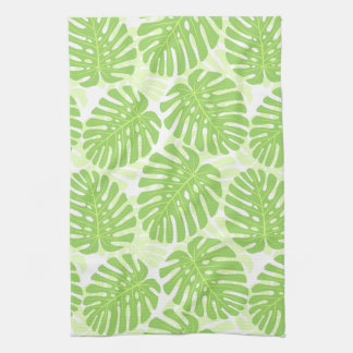 Leaves Of Tropical Plant - Monstera Pattern Towel