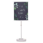 Leaves on Navy Blue  Botanical Table Lamp