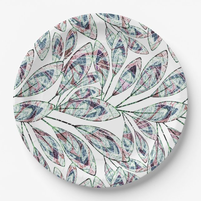 Leaves . paper plates (Front)