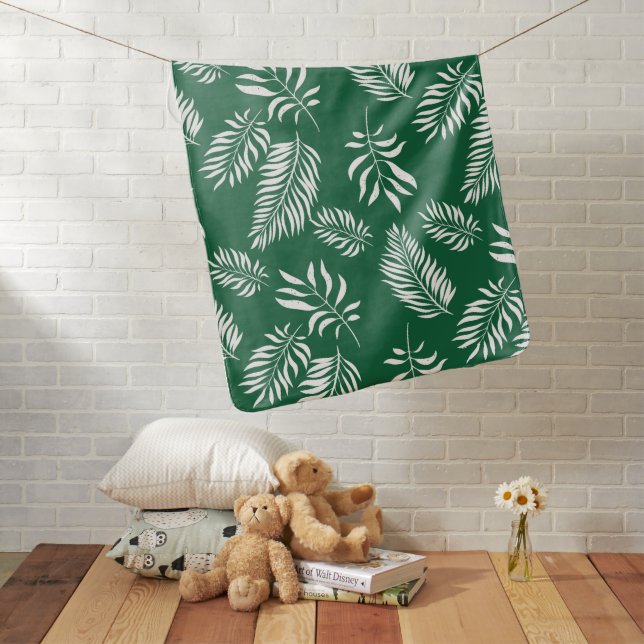 Leaves Pattern 12 Baby Blanket (In Situ)