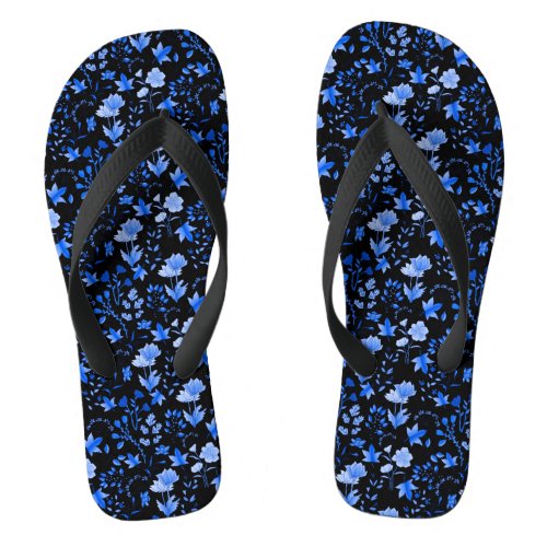 Leaves Pattern 12bw offwhite BG Flip Flops