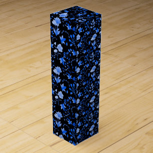 Leaves Pattern 12.bw offwhite BG Wine Box