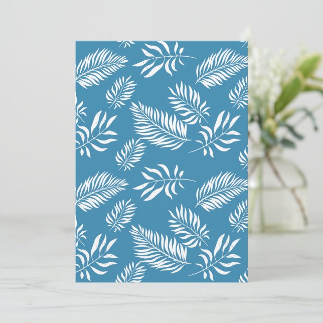 Leaves Pattern 13 Thank You Card (Standing Front)