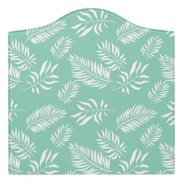 Leaves Pattern 14 Door Sign (Large Crest Front)