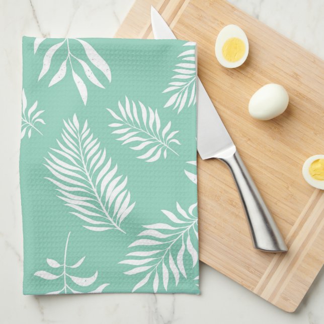 Leaves Pattern 14 Kitchen Towel (Quarter Fold)