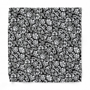 Leaves pattern 14b. black BG Bandana