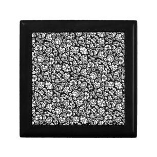 Leaves pattern 14b. black BG Gift Box