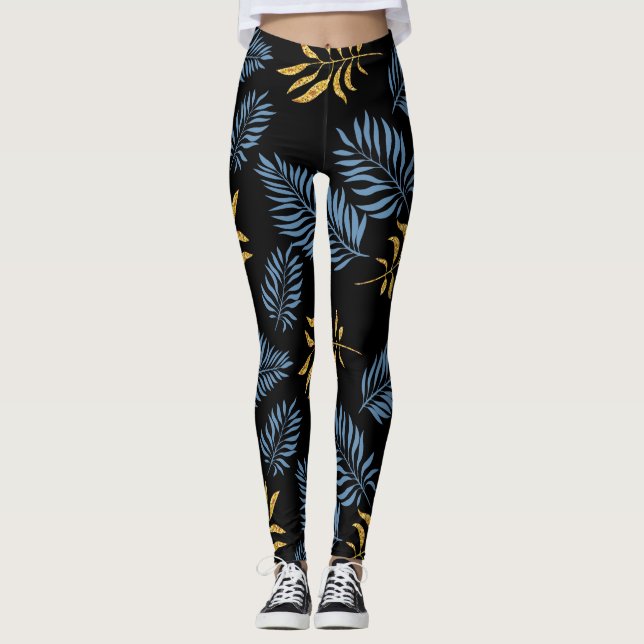 Leaves Pattern 17 Leggings (Front)