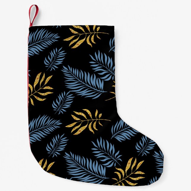 Leaves Pattern 17 Small Christmas Stocking (Front)