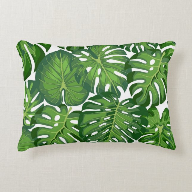 Leaves pattern accent pillow (Front)