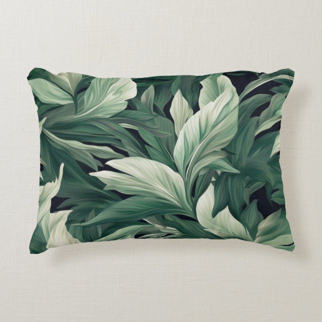 Leaves pattern accent pillow (Front)