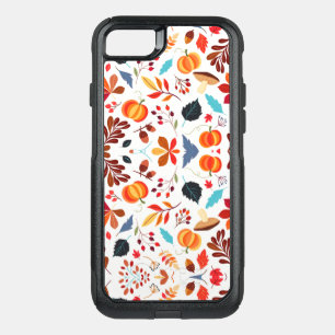 leaves-pattern-autumn-pattern OtterBox commuter iPhone SE/8/7 case