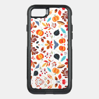 leaves-pattern-autumn-pattern OtterBox commuter iPhone SE/8/7 case
