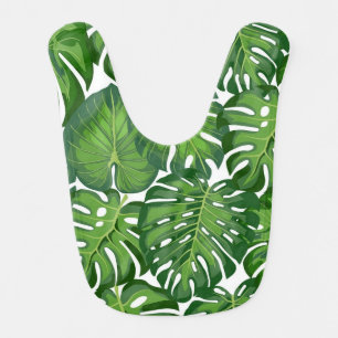 Leaves pattern baby bib