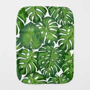 Leaves pattern baby burp cloth