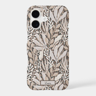Leaves Pattern bohemian-styled design Tote Bag Mou iPhone 17 Case