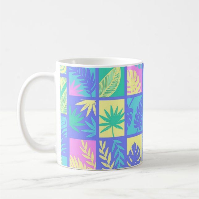 Leaves pattern coffee mug (Left)