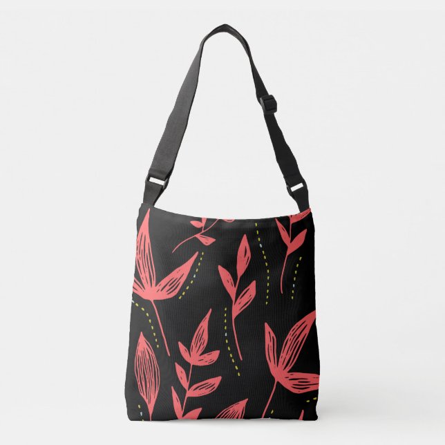 Leaves pattern crossbody bag (Front)