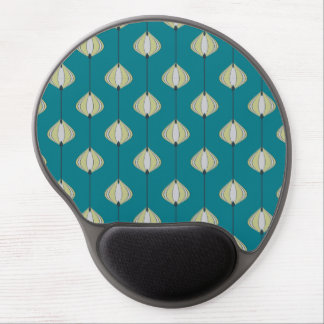 Leaves pattern in blue gel mouse pad