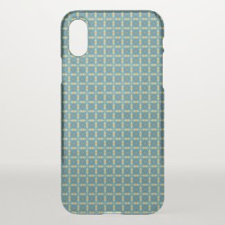 Leaves Pattern in blue iPhone X Case