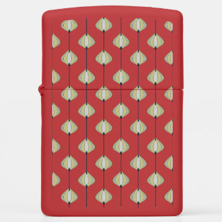 Leaves pattern in blue zippo lighter
