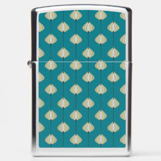Leaves pattern in blue zippo lighter