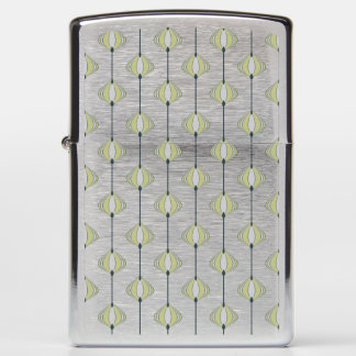 Leaves pattern in blue zippo lighter