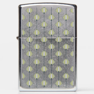 Leaves pattern in blue zippo lighter