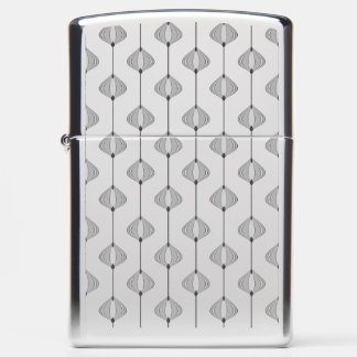 Leaves pattern in bluein grey zippo lighter