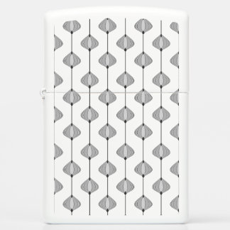 Leaves pattern in bluein grey zippo lighter