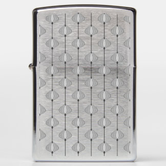 Leaves pattern in grey zippo lighter