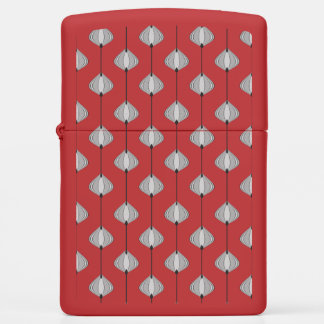 Leaves pattern in grey zippo lighter
