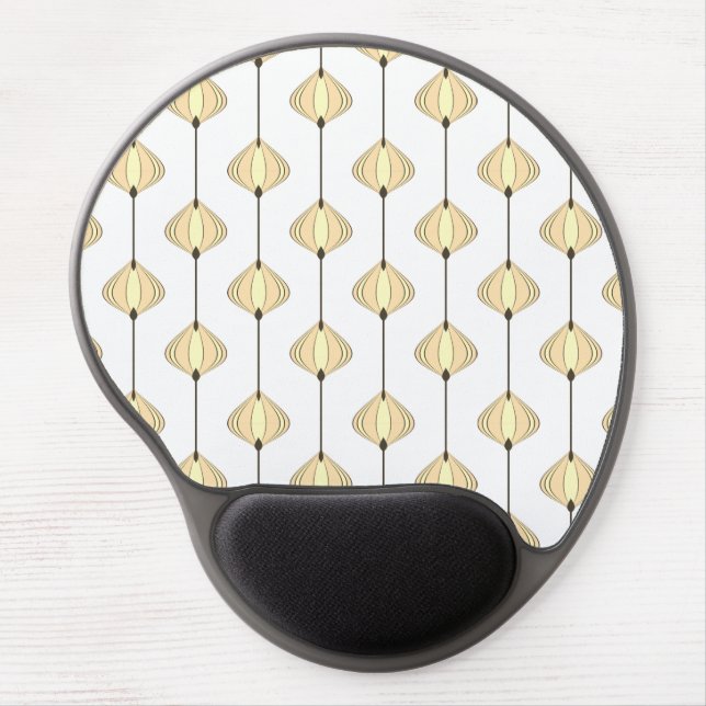 Leaves pattern in sepia gel mouse pad (Front)