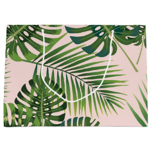 Leaves pattern large gift bag