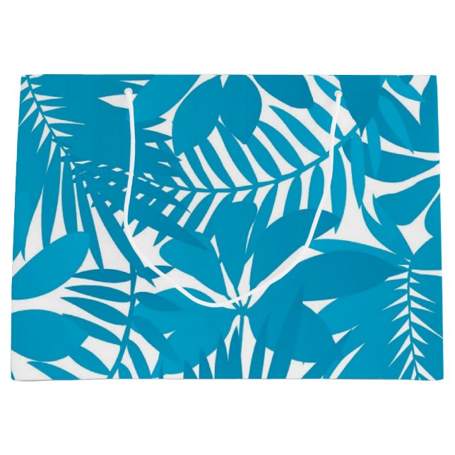 Leaves pattern large gift bag (Front)