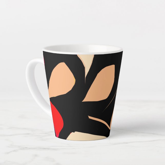 Leaves pattern Latte Mug (Left Angle)